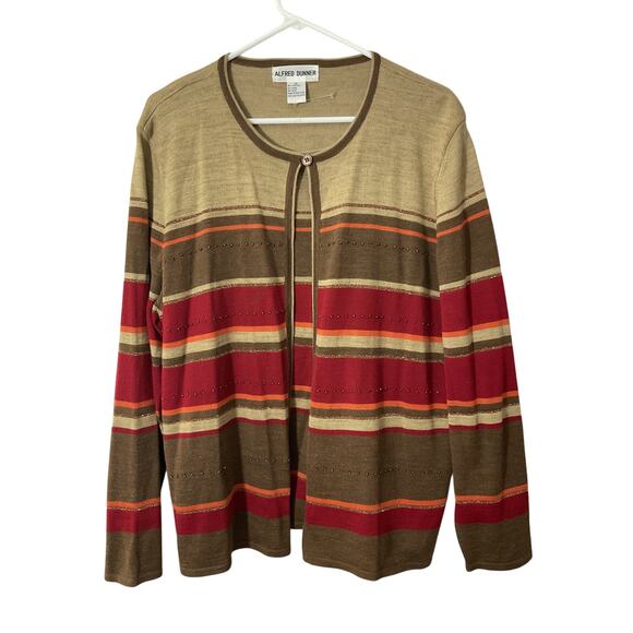 Alfred Dunner XL Striped Twinset Excellent Wool Blend 90’s - Picture 1 of 5